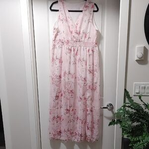 Floral Pink Maxi Dress